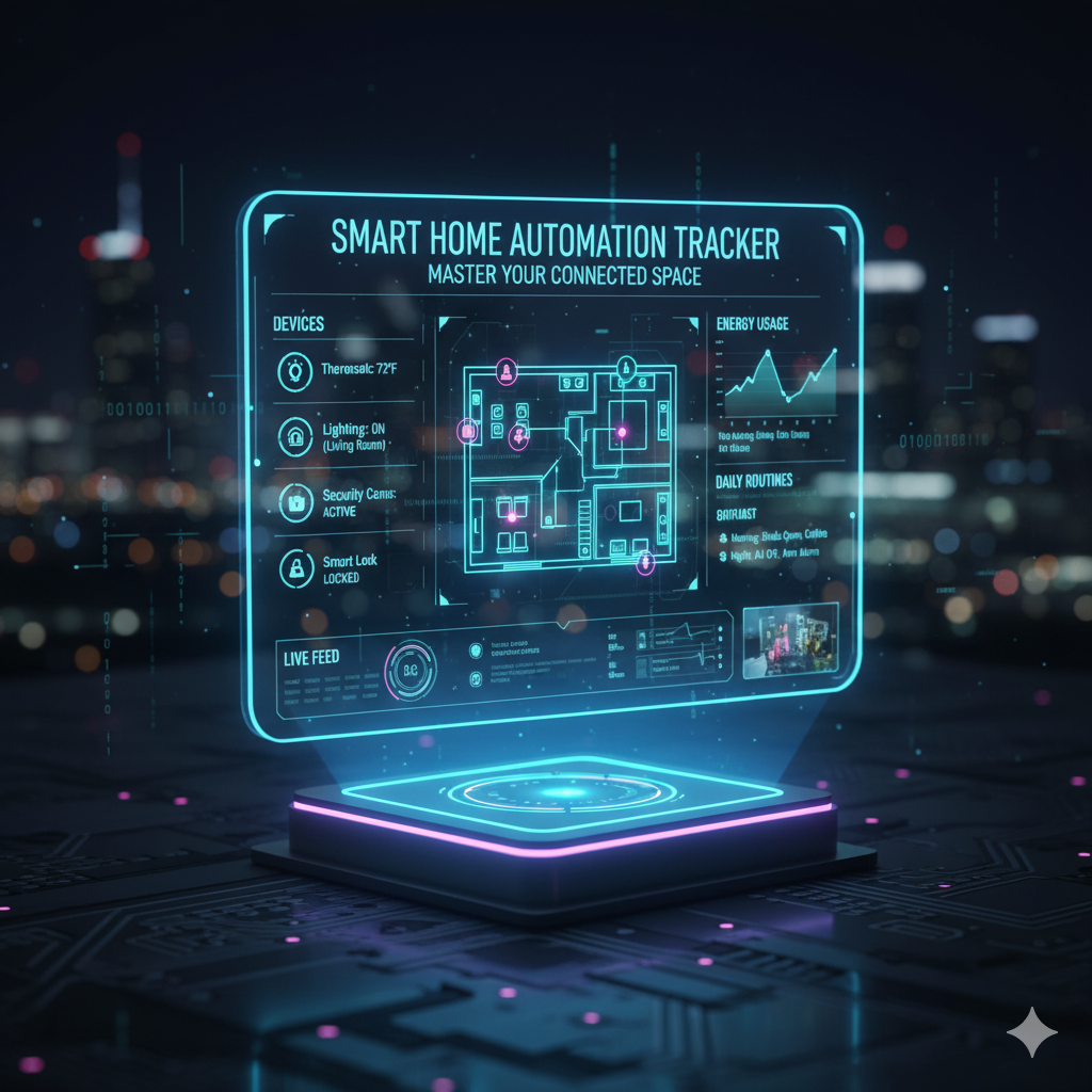 Interface of a smart home control application